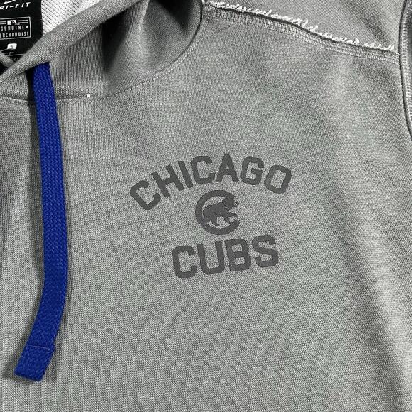 Chicago Cubs Hoodie Mens S Nike Dri-Fit 3/4 Sleeve Sweatshirt Baseball MLB Team - Picture 8 of 12